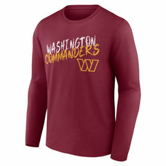 Washington Commanders Hustle Personalized Name & Number Long Sleeve T-Shirt Burgundy