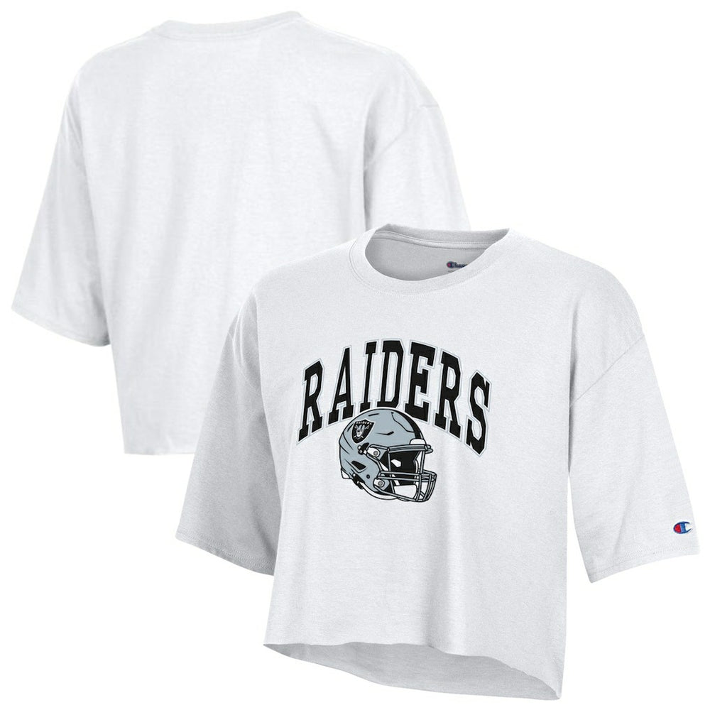 Las Vegas Raiders Champion Women's Boyfriend Cropped T-Shirt White