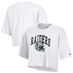 Las Vegas Raiders Champion Women's Boyfriend Cropped T-Shirt White