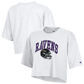 Baltimore Ravens Champion Women's Boyfriend Cropped T-Shirt White