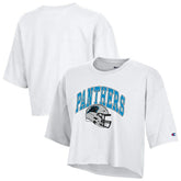 Carolina Panthers Champion Women's Boyfriend Cropped T-Shirt White