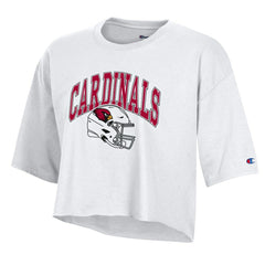 Arizona Cardinals Champion Women's Boyfriend Cropped T-Shirt White