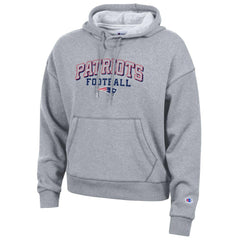 New England Patriots Champion Women's Triumph Tri-Blend Hoodie Gray