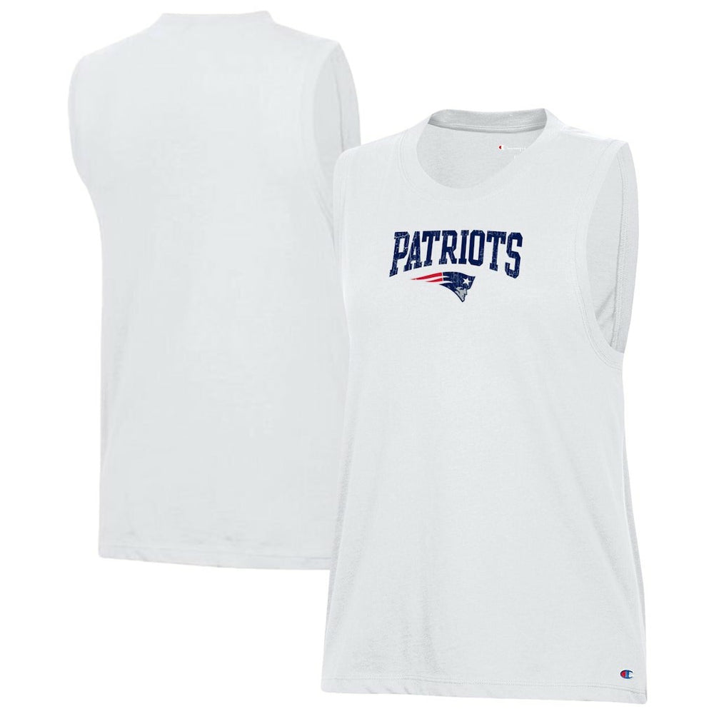 New England Patriots Champion Women's Muscle Tank Top White