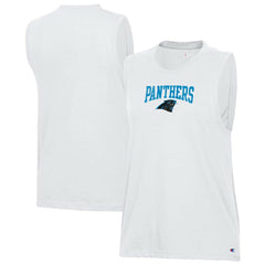 Carolina Panthers Champion Women's Muscle Tank Top White