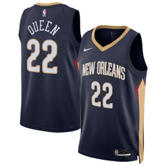 Derik Queen New Orleans Pelicans Unisex Swingman Jersey Icon Edition Navy | Nike US