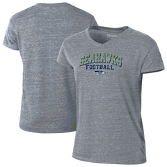 Seattle Seahawks Champion Women's Triumph Tri-Blend V-Neck T-Shirt Gray
