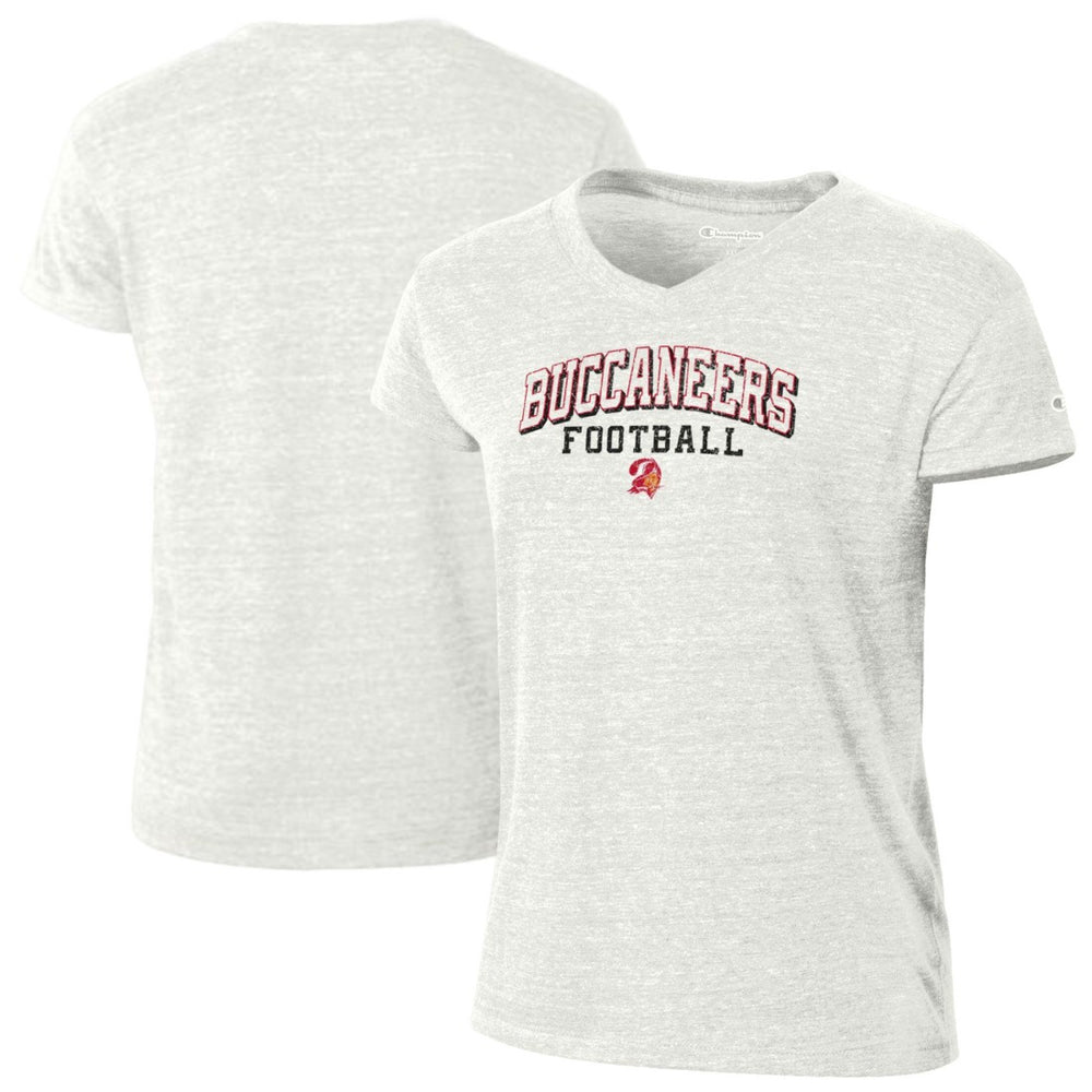 Tampa Bay Buccaneers Champion Women's Triumph Tri-Blend V-Neck T-Shirt White
