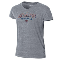 Chicago Bears Champion Women's Triumph Tri-Blend V-Neck T-Shirt Gray