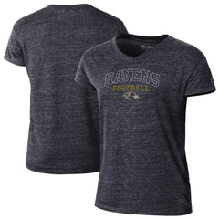 Baltimore Ravens Champion Women's Triumph Tri-Blend V-Neck T-Shirt Black