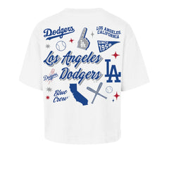 Los Angeles Dodgers '47 Women's Collage Script Reed City T-Shirt - White - 47 brand Sale
