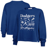 Los Angeles Dodgers '47 Women's Team Collage Sydney Long Sleeve T-Shirt - Royal - 47 brand Online