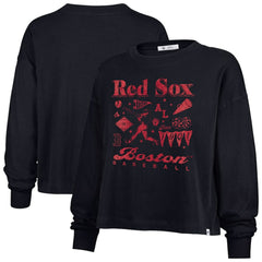 Boston Red Sox '47 Women's Team Collage Sydney Long Sleeve T-Shirt - Navy - 47 brand Sale