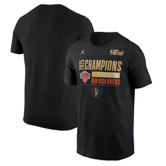 New York Knicks Jordan Brand 2025 NBA Cup Champions Locker Room T-Shirt Black