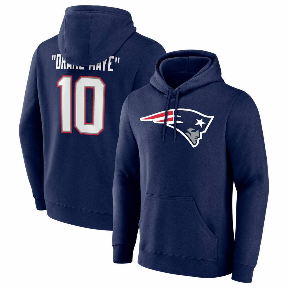 Drake Maye New England Patriots Nickname Hoodie Navy