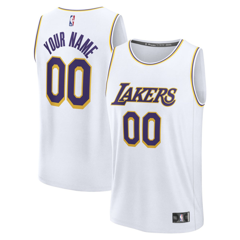 Los Angeles Lakers Fast Break Custom Replica Jersey Association Edition White | Fanatics online