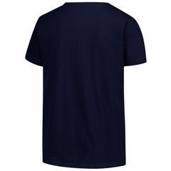 Fanatics New England Patriots Women's Plus Size Arch Over Logo V-Neck T-Shirt Navy