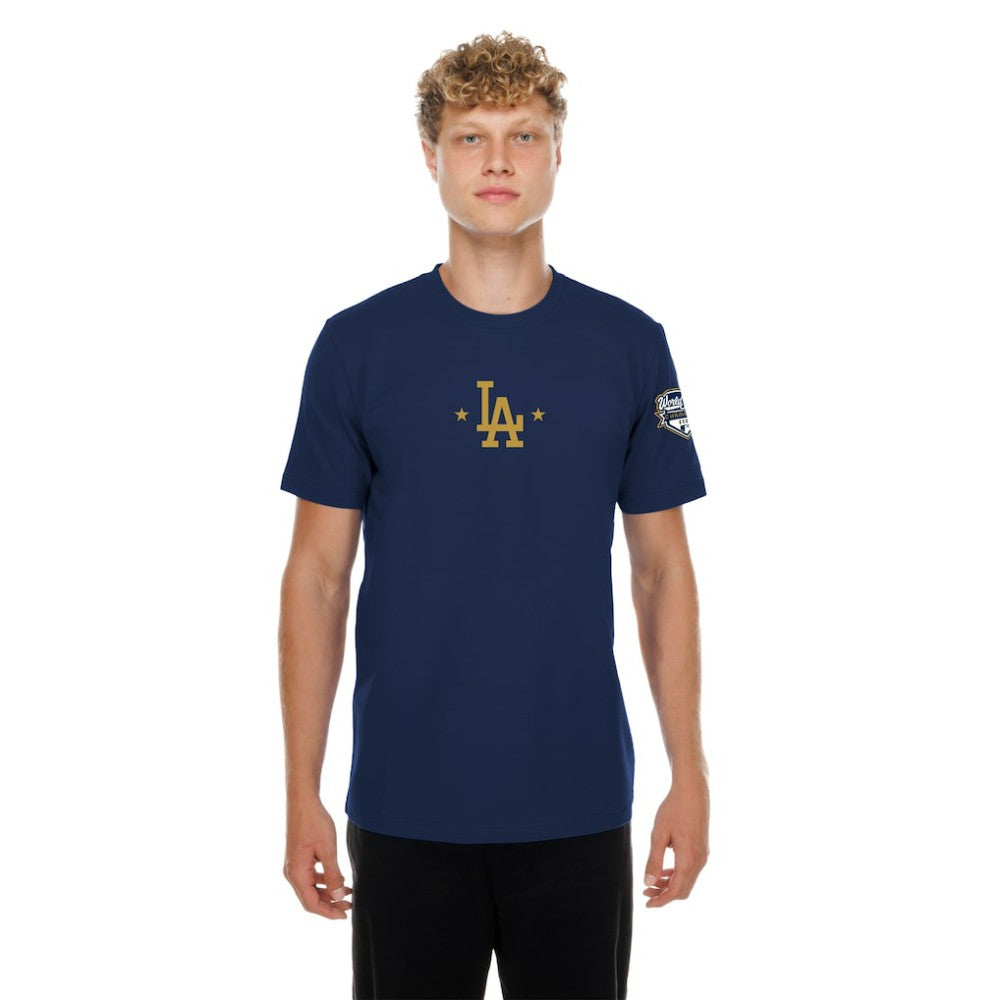 Los Angeles Dodgers New Era 2026 Gold Collection Logo & Patch T-Shirt - Navy - New Era Lifestyle