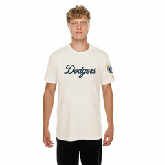 Los Angeles Dodgers New Era 2026 Gold Collection Logo & Patch T-Shirt - Cream - New Era Discount