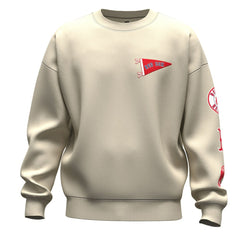 Boston Red Sox Fanatics Unisex Spirit Jersey Fleece Crewneck Pennant Sweatshirt - Tan - Fanatics Lifestyle