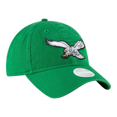Philadelphia Eagles New Era Women's Throwback 9TWENTY Adjustable Hat Kelly Green
