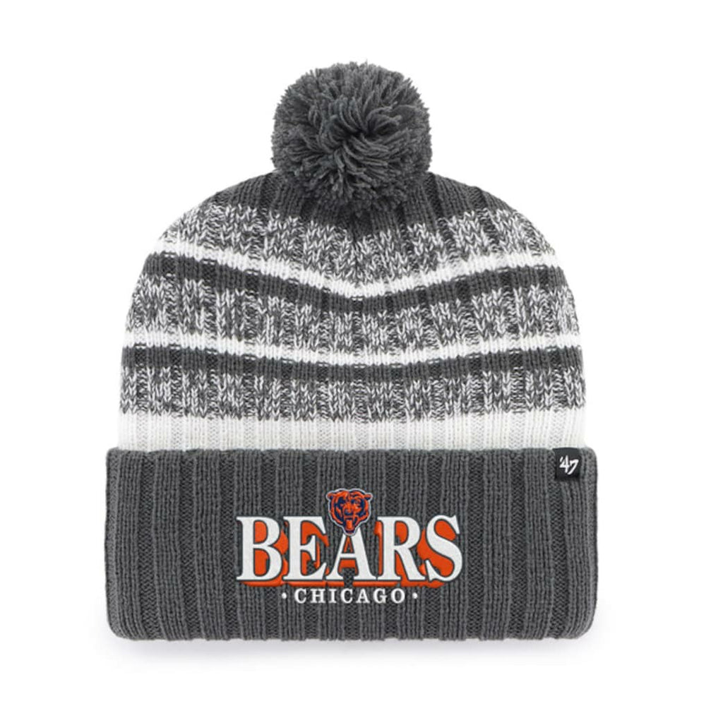 47 brand Chicago Bears '47 Tavern Cuffed Knit Hat with Pom Charcoal