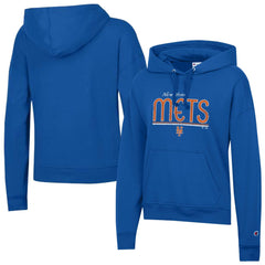 New York Mets Champion Women's Vintage Powerblend Hoodie - Royal - MLB Lifestyle