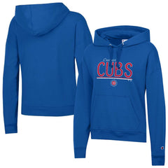Chicago Cubs Champion Women's Vintage Powerblend Hoodie - Royal - MLB Sale