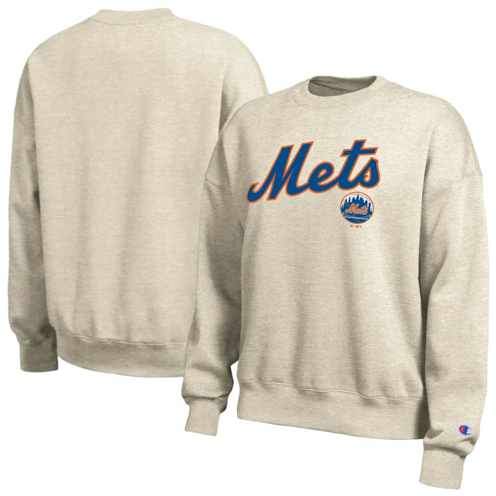 New York Mets Champion Women's All-Star Sweatshirt - Oatmeal - MLB Sale