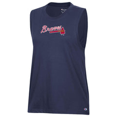 Atlanta Braves Champion Women's Muscle Tank Top - Navy - MLB on Sale