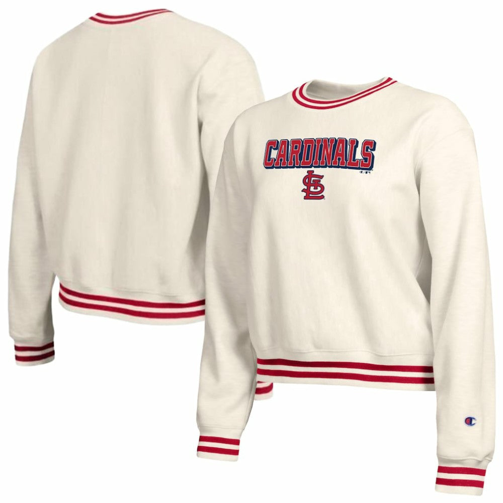 St. Louis Cardinals Champion Women's Reverse Weave Sweatshirt - Cream - MLB Online