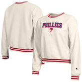 Philadelphia Phillies Champion Women's Reverse Weave Sweatshirt - Cream - MLB Discount