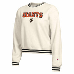 San Francisco Giants Champion Women's Reverse Weave Sweatshirt - Cream - MLB on Sale
