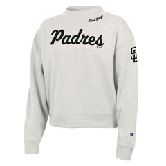 San Diego Padres Champion Women's Triumph Tri-Blend Sweatshirt - Stone - MLB Discount