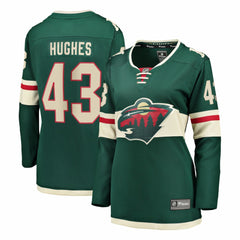 Quinn Hughes Minnesota Wild Fanatics Women's Home Breakaway Jersey - Green - NHL 203721404