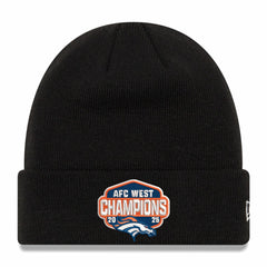 Denver Broncos New Era 2025 AFC West Division Champions Cuffed Knit Hat Black