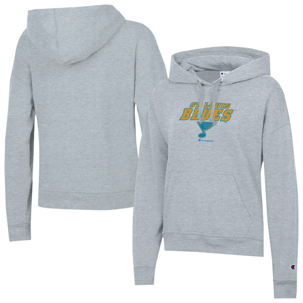 St. Louis Blues Champion Women's Powerblend Fleece Hoodie - Gray - NHL 203724906