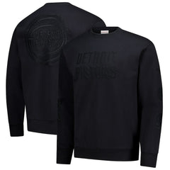 Detroit Pistons Phantom Fleece Sweatshirt for sale Black | Mitchell & Ness outlet