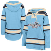 Washington Capitals '47 Women's Superior Lacer Pullover Hoodie - Light Blue - NHL 203730595