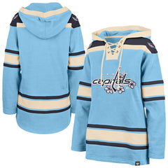 Washington Capitals '47 Women's Superior Lacer Pullover Hoodie - Light Blue - NHL 203730595