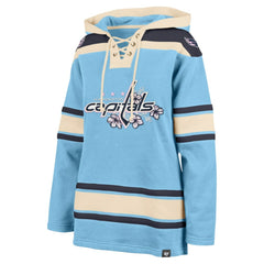 Washington Capitals '47 Women's Superior Lacer Pullover Hoodie - Light Blue - NHL 203730595