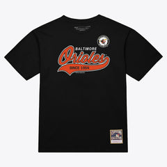 Baltimore Orioles Mitchell & Ness Script Sweep Arch T-Shirt - Black - Mitchell & Ness on Sale