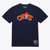 Cleveland Cavaliers Unisex Hardwood Classics Arch T-Shirt for sale Navy | Mitchell & Ness Lifestyle