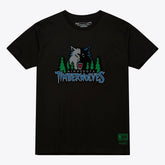 Minnesota Timberwolves Unisex Hardwood Classics Arch T-Shirt Black | Mitchell & Ness for sale