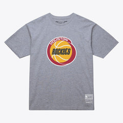 Houston Rockets Unisex Hardwood Classics Arch T-Shirt for sale Heather Gray | Mitchell & Ness outlet
