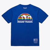 Denver Nuggets Unisex Hardwood Classics Basic Logo Arch T-Shirt for sale Royal | Mitchell & Ness outlet