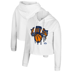 New York Knicks Stadium Essentials Women's Ice Cream Cropped Hoodie White