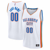 Oklahoma City Thunder Youth Fastbreak Custom Jersey Association Edition White | Fanatics