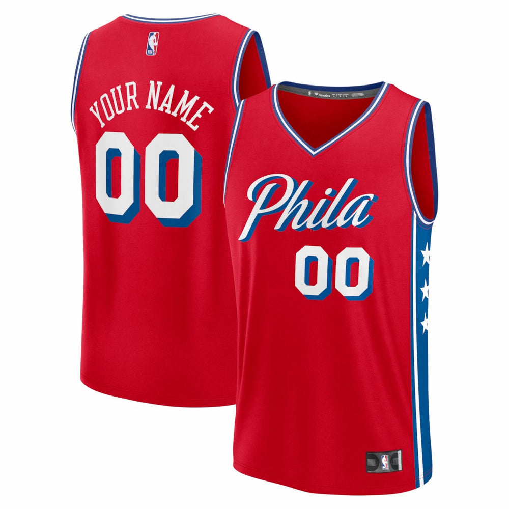 Philadelphia 76ers Fastbreak Custom Jersey Statement Edition Red | Fanatics