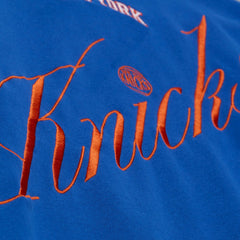 New York Knicks Women's Hardwood Classics Script Lightweight Sweatshirt Royal | Mitchell & Ness for sale